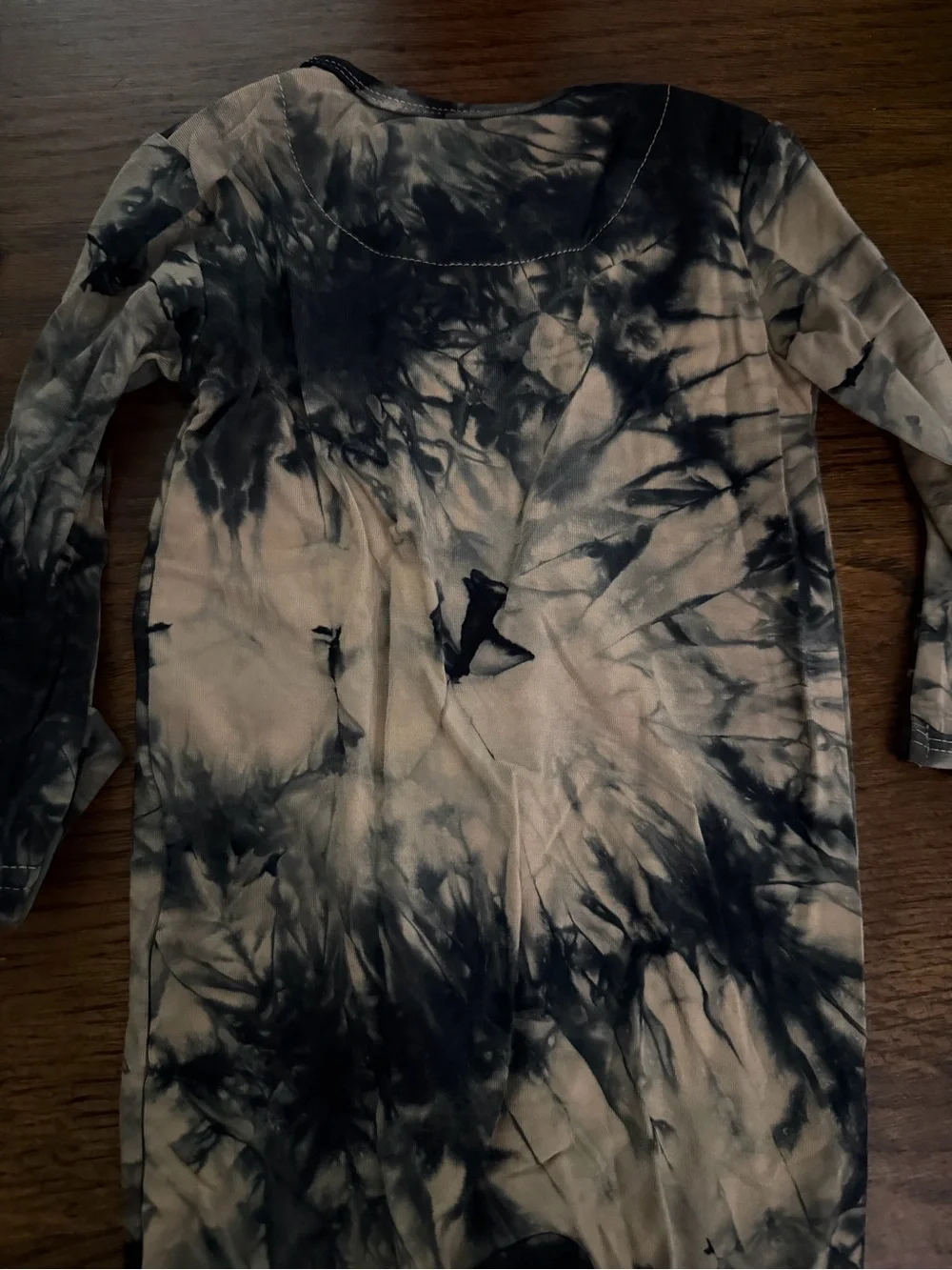 Baby Tie-Dye Navy and Beige Zip-Front Sleep Sack Pajamas